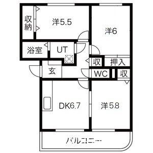 あさひレジデンス新前橋 間取り図