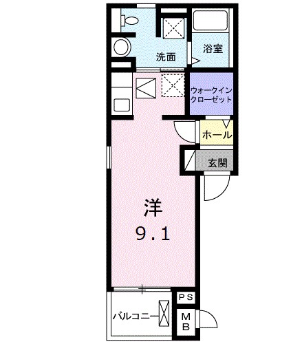 ガーデン双葉　Ｂ 間取り図