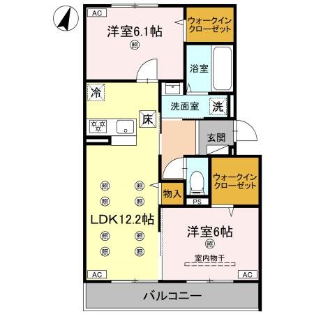 コンフォート若松 間取り図
