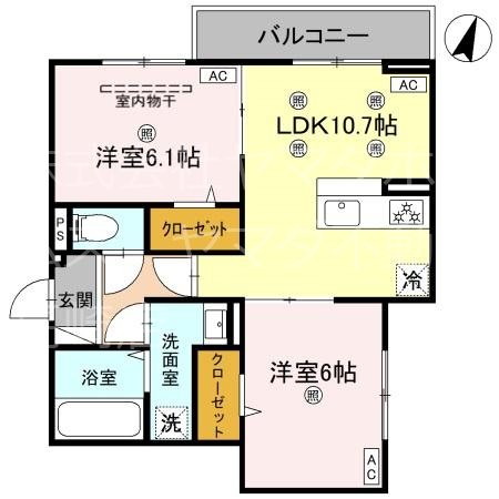 コンフォート若松 間取り図