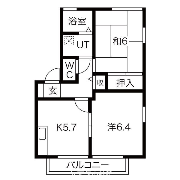 コンフォール石坂B 間取り図