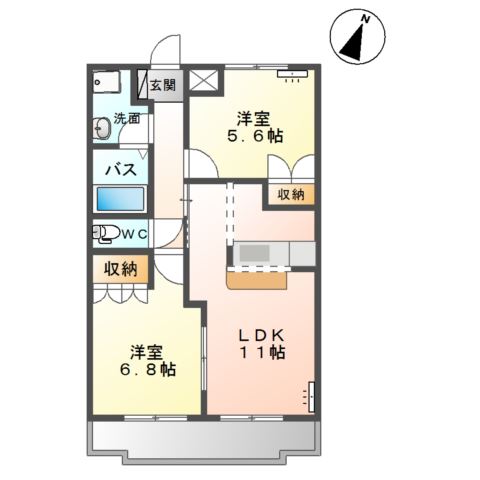 ヒーリングカーサＡ 間取り図