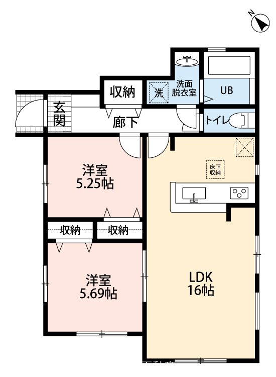 前橋市アパート 間取り図