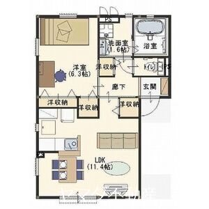 カーサドマーニA 間取り図