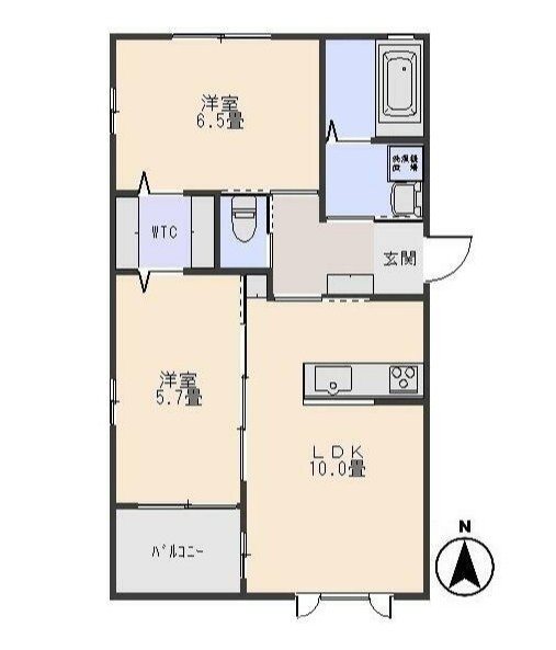 ウエストコートフェリーチェⅠ 間取り図