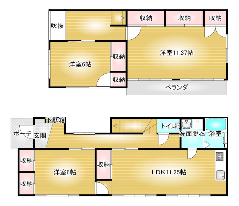 元総社町戸建住宅 間取り図