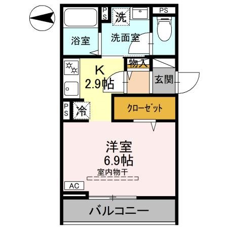 AKコンフォルト高崎栄町 間取り図