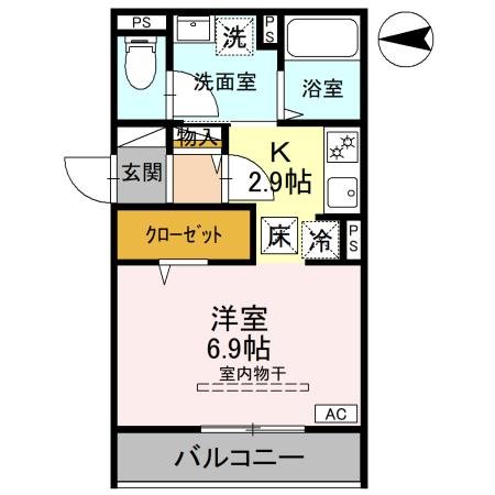 AKコンフォルト高崎栄町 間取り図