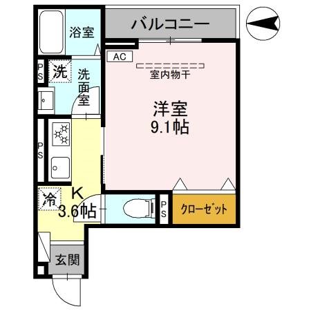 AKコンフォルト高崎栄町 間取り図