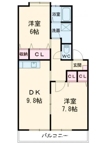 KGハイツ９ 間取り図