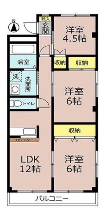 フレアシティM 間取り図