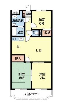 グローリアスB 間取り図