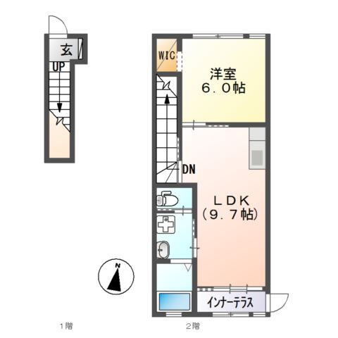 ヴィラ・ソレイユ　Ｂ 間取り図