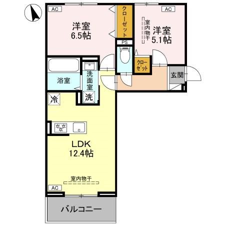 D-ROOM浜尻町 間取り図