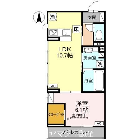 D-room Fiore &amp;rdquo;N&amp;rdquo; 間取り図