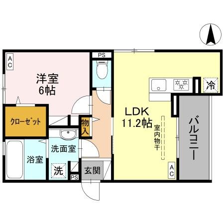 D-room Fiore &amp;rdquo;N&amp;rdquo; 間取り図