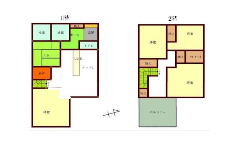 前橋市女屋町貸家 間取り図