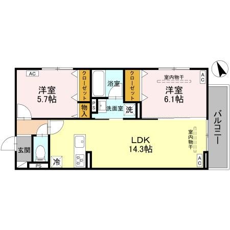 D-ROOM古市町 間取り図