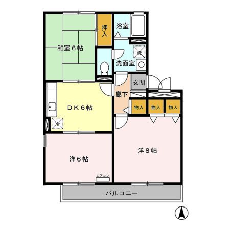ジュネスなかじま 間取り図