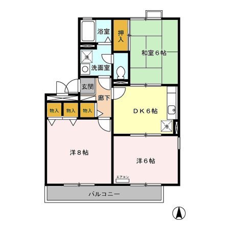 ジュネスなかじま 間取り図