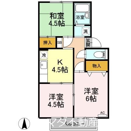 ファミールハイツⅠ 間取り図