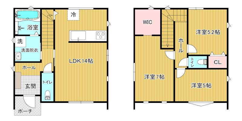 エステートハウス 福島町D 間取り図