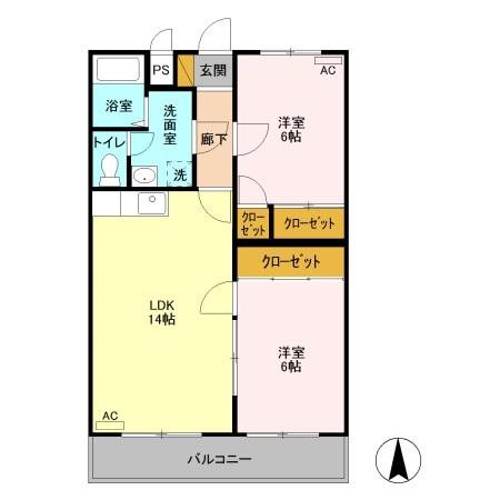 ローズウィング参番館 間取り図