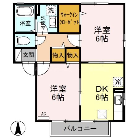 ヴィラ南雲　Ｂ 間取り図