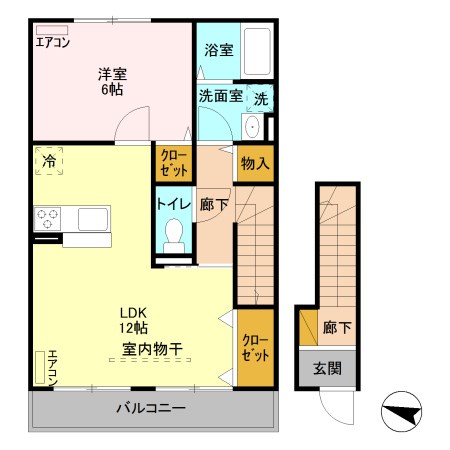 アロッジオ城川 間取り図