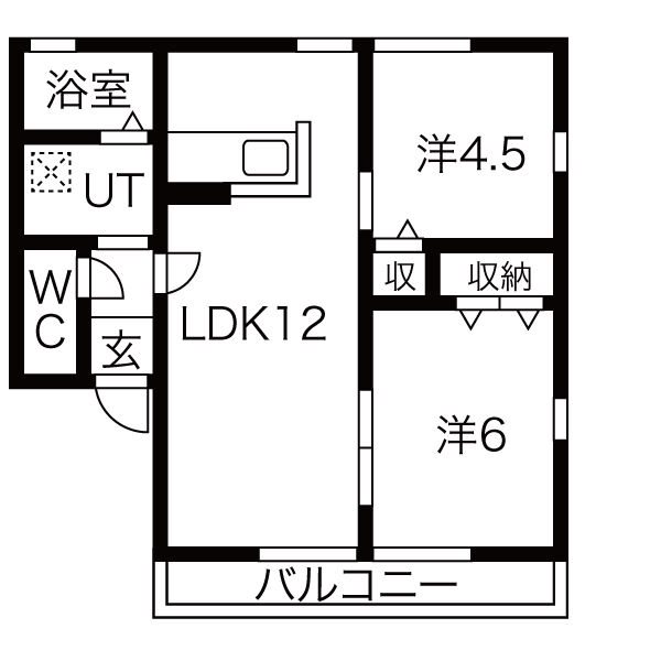 メゾンドルチェC 間取り図