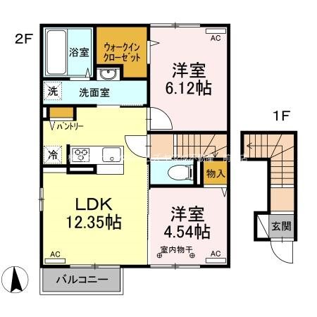 ローズA 間取り図