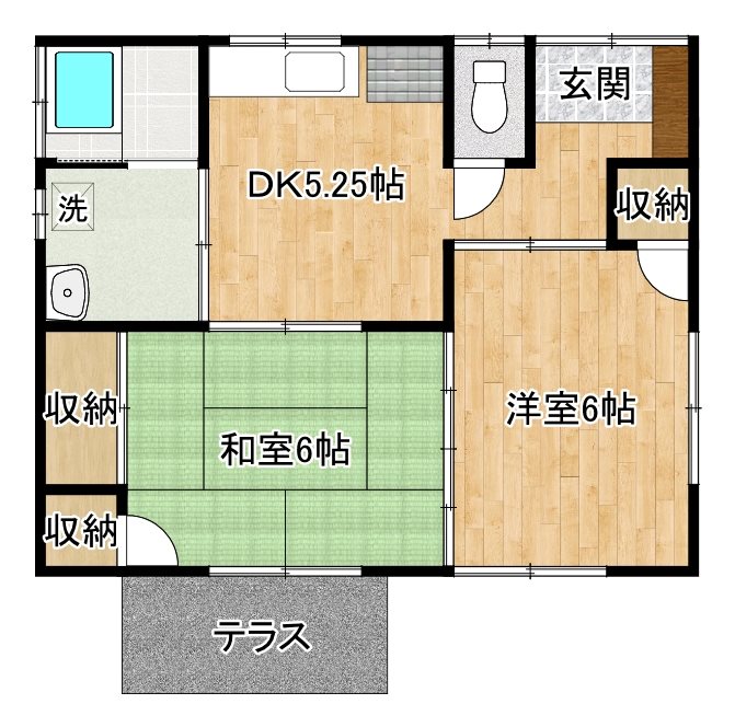 金古町貸家 間取り図