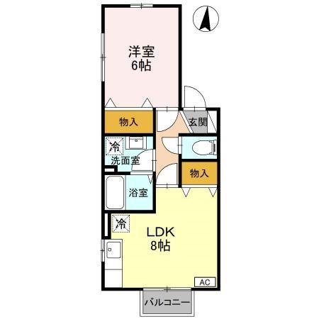 セジュール赤城 B 間取り図