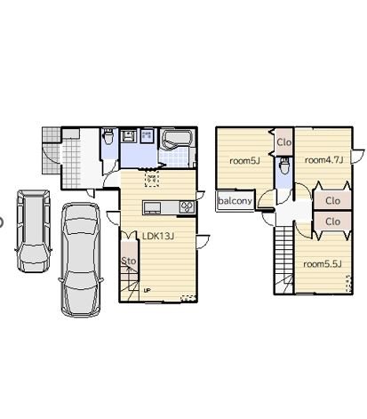 リベルタ六供 間取り図