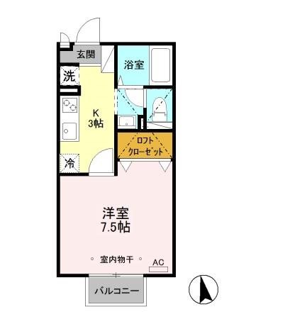 フローラハイツC 間取り図