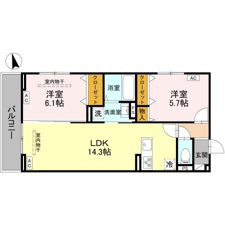 D-RESISIA大橋 間取り図