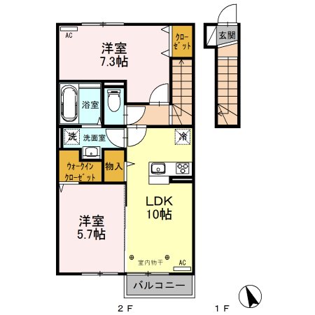 ルビーA  間取り図