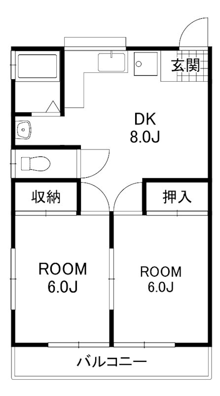 タウンハイツ川曲 間取り図