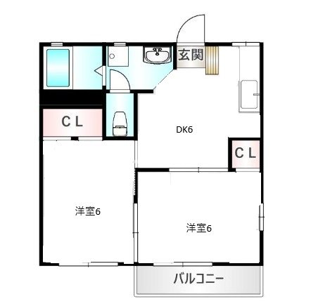 エステートなかざとF 間取り図