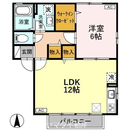 ヴィラ南雲　Ｂ 間取り図