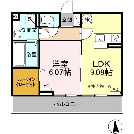 クロッシア前橋南町Ｂ 間取り図