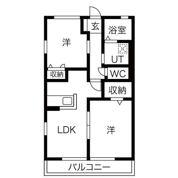 シャン・ド・フルールⅡ 間取り図
