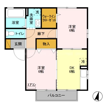 シャンポワールA 間取り図