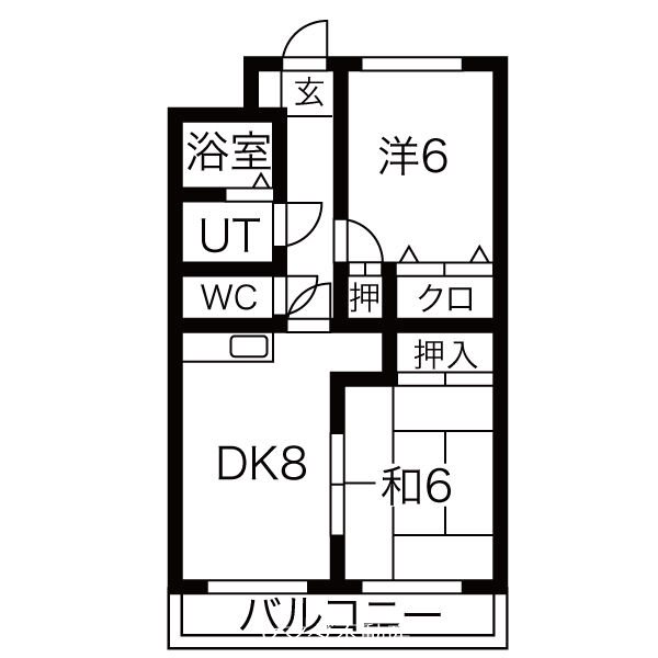 コンフォール石坂D 間取り図
