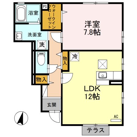 ローズコートA 間取り図