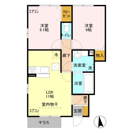 ブライトガーデンA 間取り図