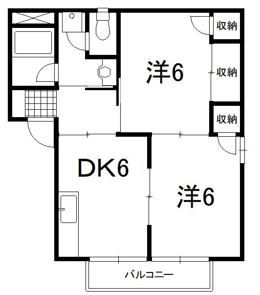 すとりーむ緑ハイツA・B・C 間取り図