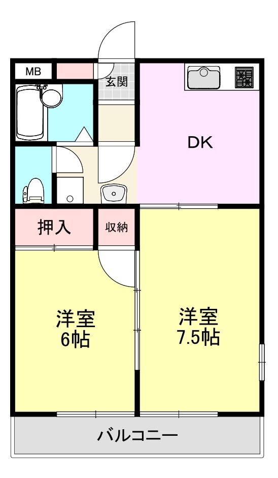 昭和コーポ前橋 間取り図