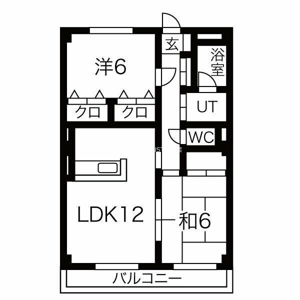 ハツミマンションB 間取り図
