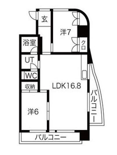 あさひレジデンス大友 間取り図